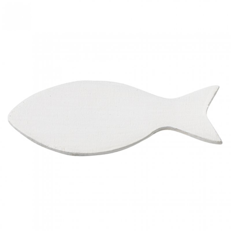 Holzfisch weiß 5cm