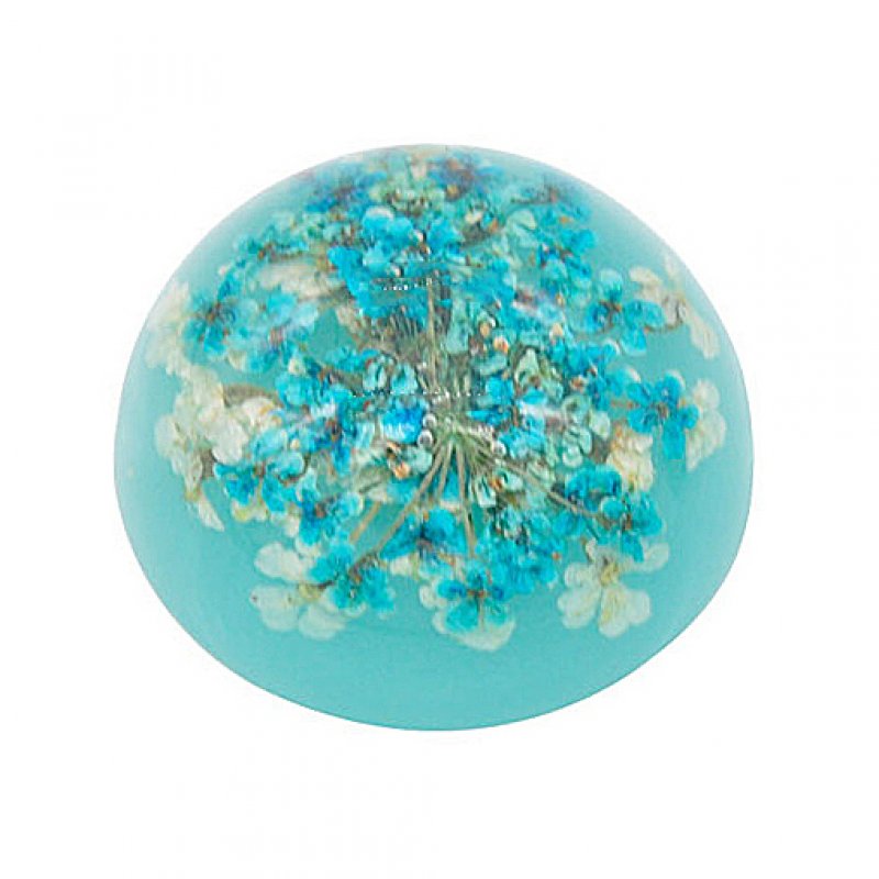 Cabochon Trockenblume türkis