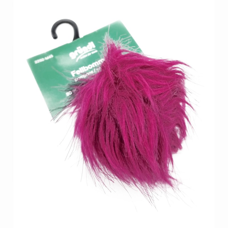 Fellbommel 7,5cm pink Kunstfell