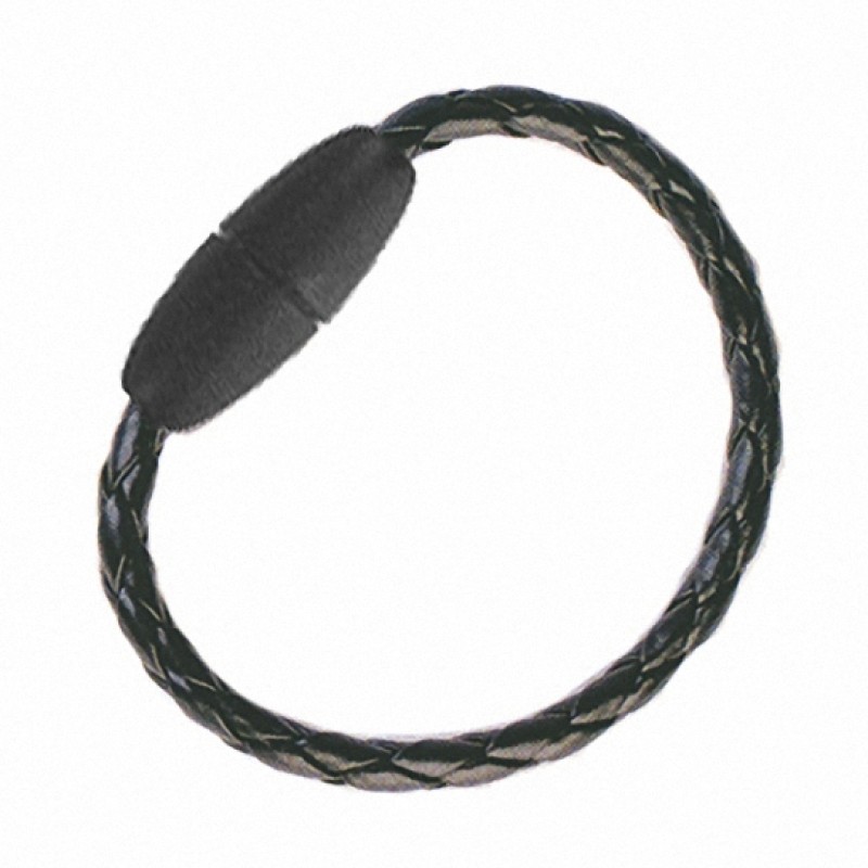 Lederarmband schwarz mit Magnetverschluss