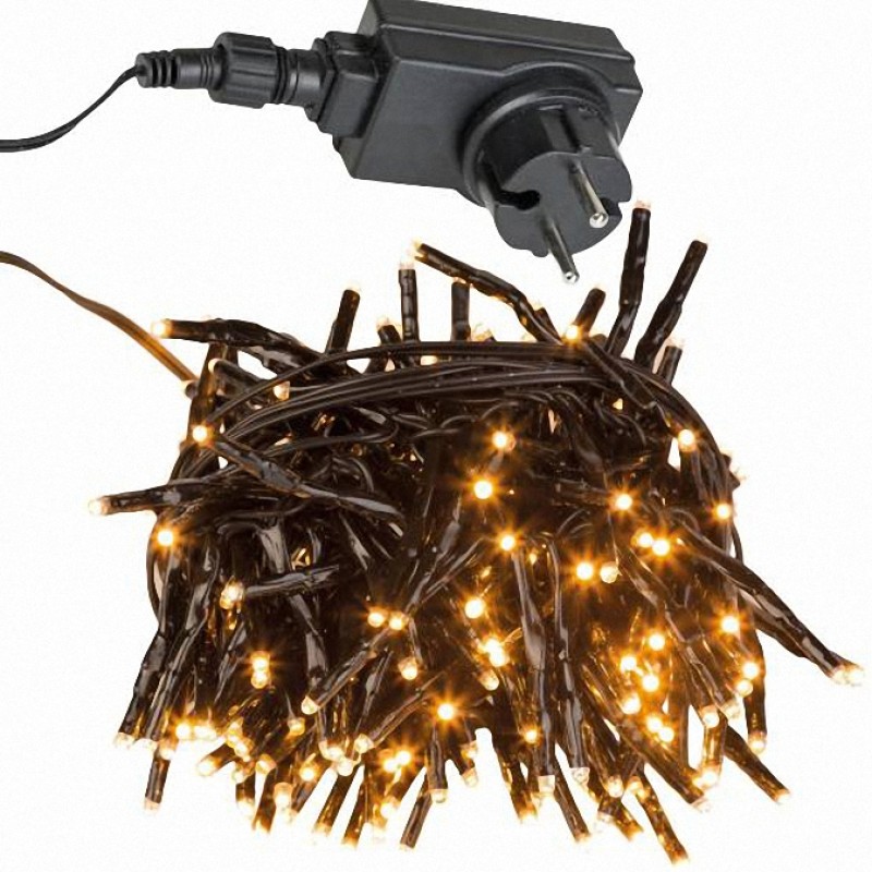 Lichterkette schwarz 192 Lampen