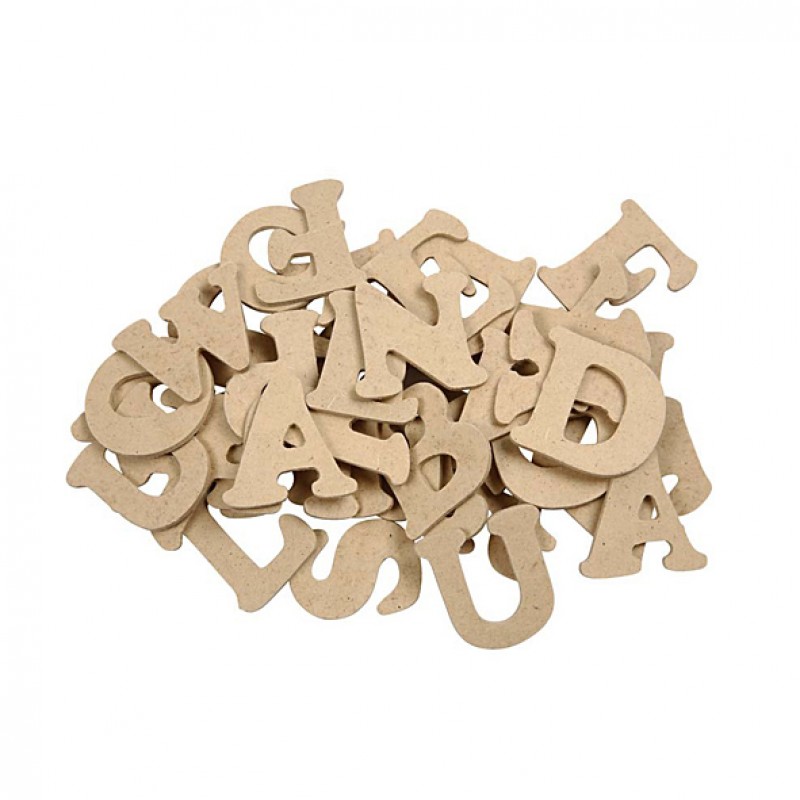 MDF Buchstaben 4cm natur