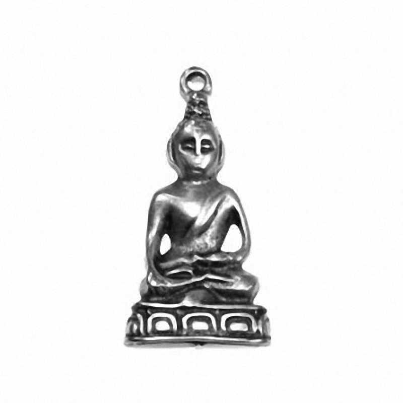 Metallanhänger Buddha silber 30mm