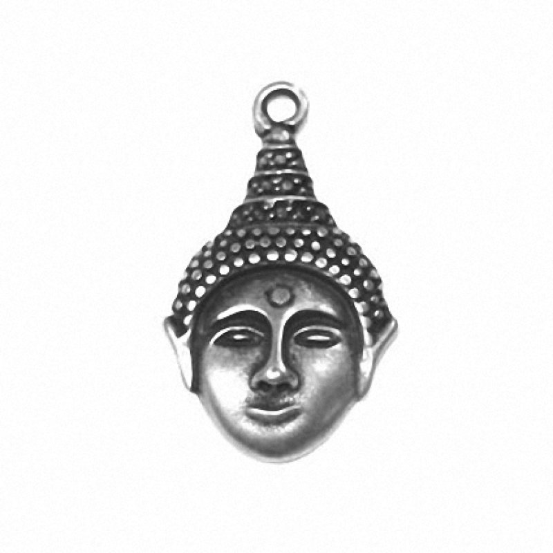 Metallanhänger Buddha silber 30mm