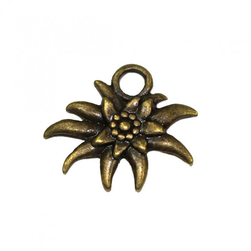 Anhänger Edelweiß 20mm bronze