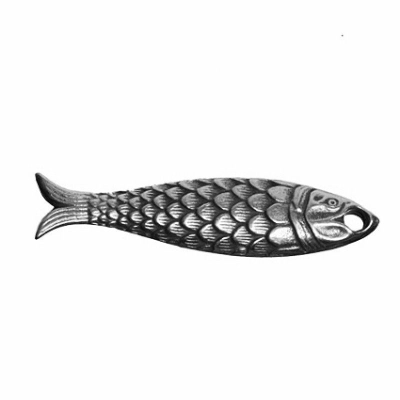 Metallanhänger Fisch 3D silber