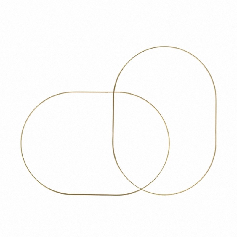 Metallellipse gold oval 30cm
