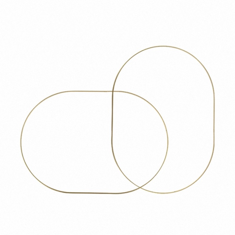 Metallellipse gold oval 30cm