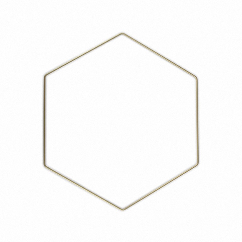 Metallhexagon gold 35cm