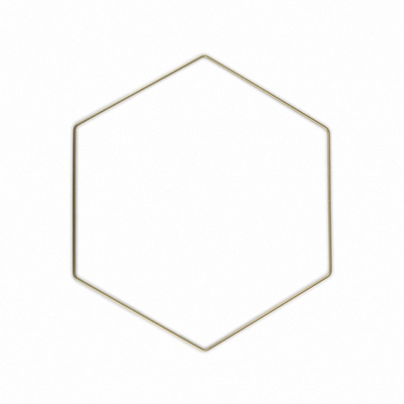 Metallhexagon gold 35cm