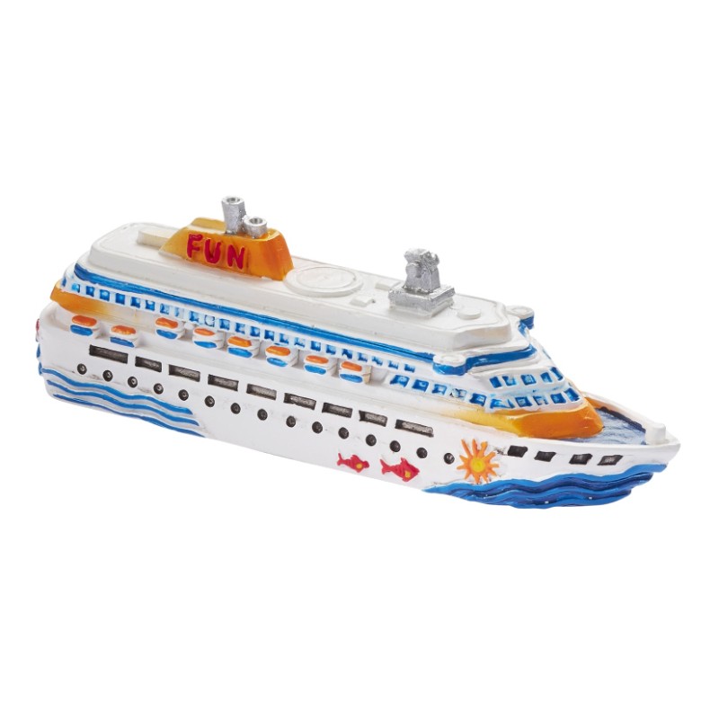 Miniatur-Kreuzfahrtschiff 7cm Polyresin bunt