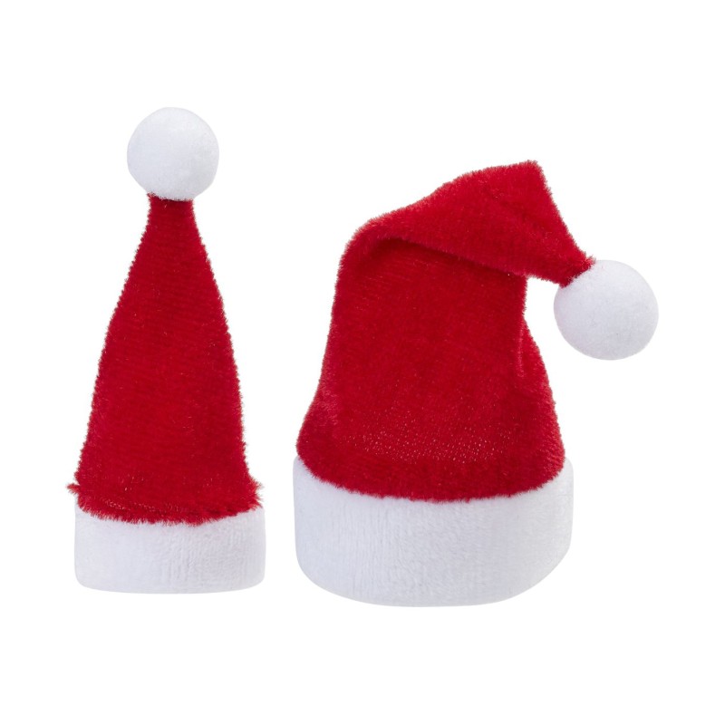 Miniatur-Nikolausmütze rot/weiß 7-11cm