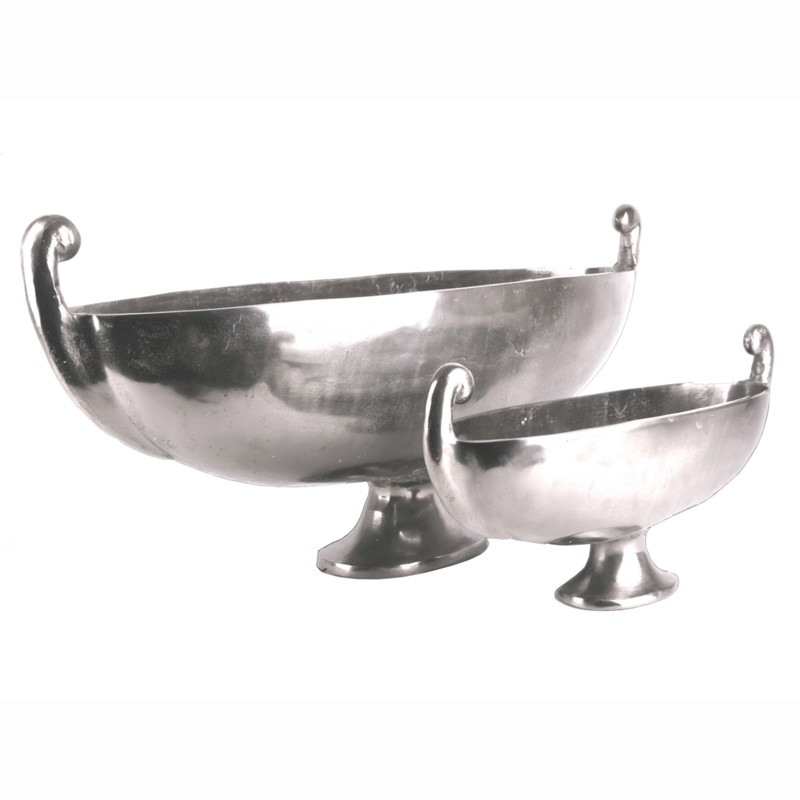 Obstschale Aluguss silber 61cm