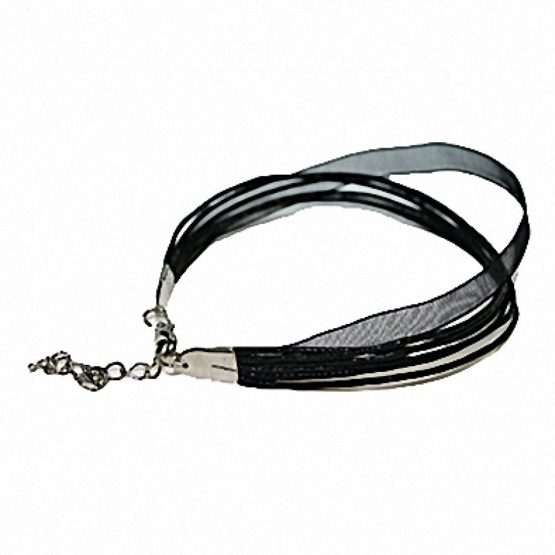 Armband mit Karabiner schwarz