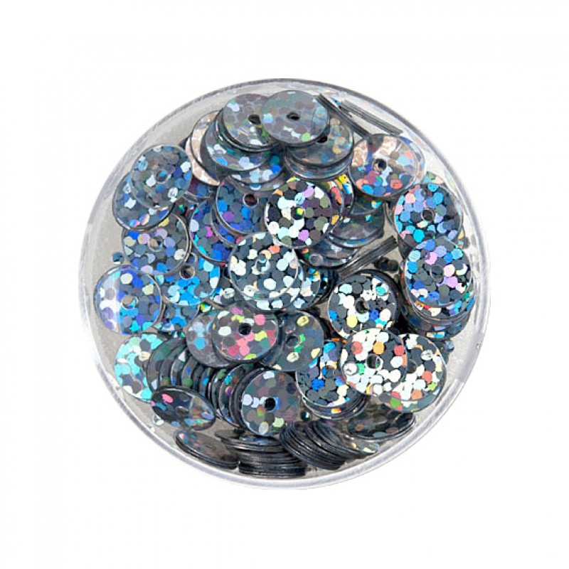 Pailletten silber glatt Flitter 7g