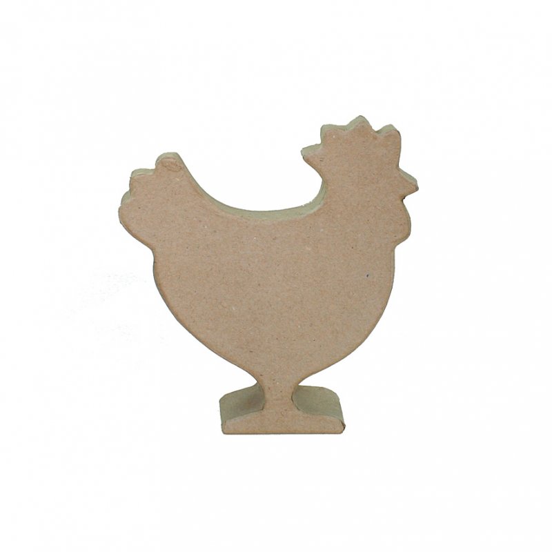 Papp-Huhn stehend 15cm