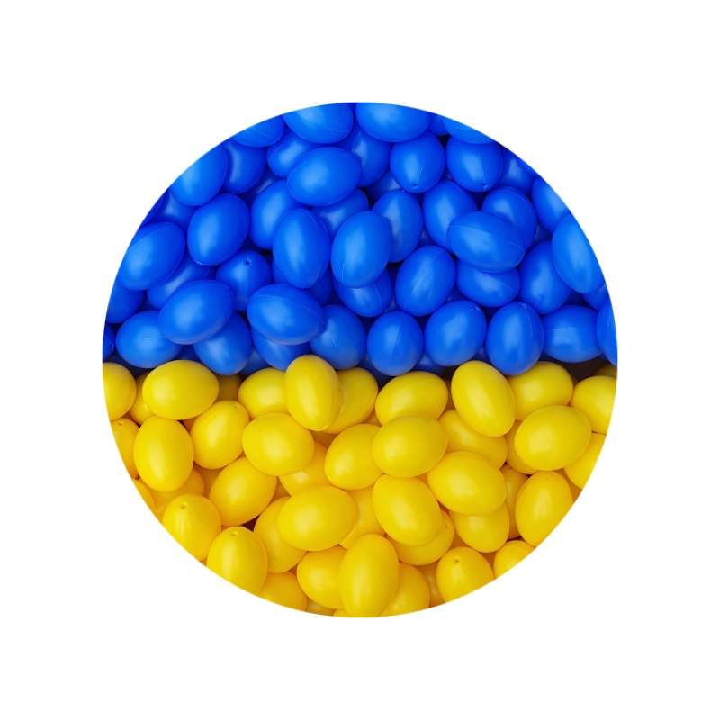 Plastikeier in Ukrainischen Farben 24 Stück