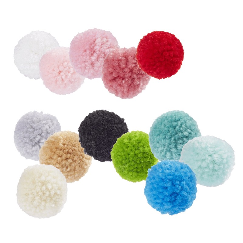 Baker Ross Perlen & Pompons Set – 100 Stück In Pastellfarben, Zum Auffädeln Für Bastelarbeiten (Kinder)