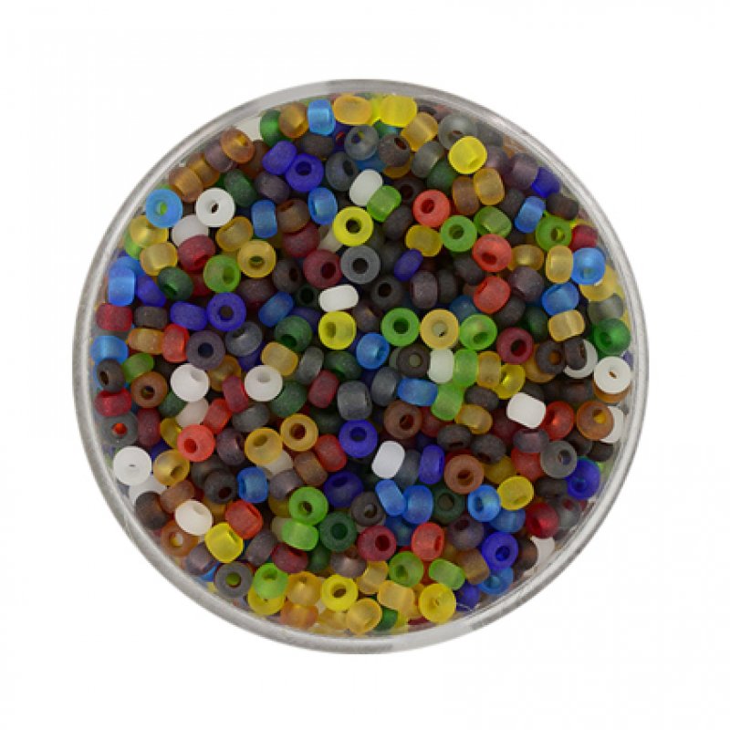 Rocailles bunt matt 2,6mm 17g Dose