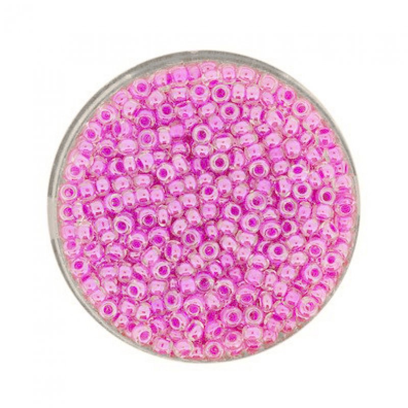 Rocailles rosa Farbeinzug 2,6mm 17g Dose