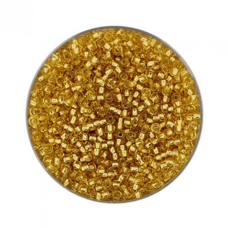 Rocailles 2,6mm gold Goldeinzug