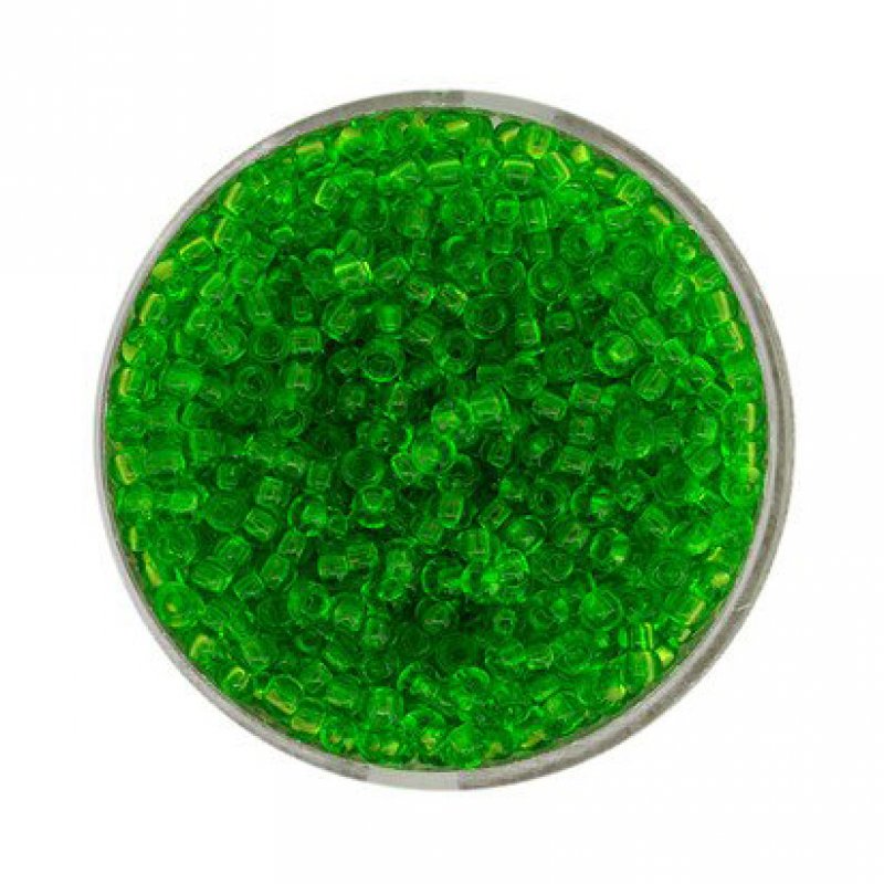 Rocailles grün transparent 2,6mm 17g Dose