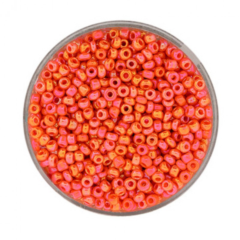 Rocailles 2,6mm orange AB 17g Dose