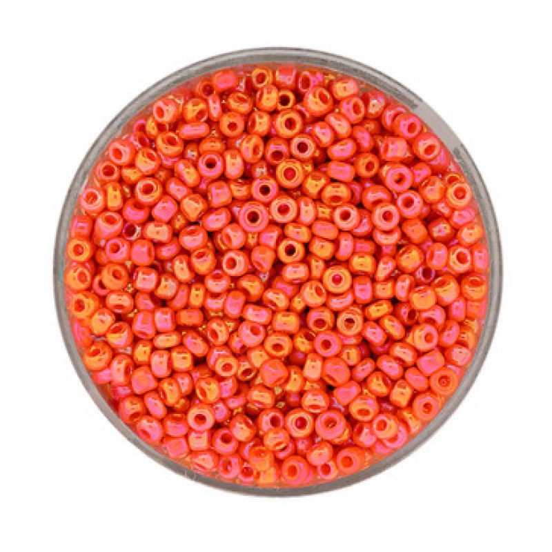 Rocailles 2,6mm orange AB 17g Dose