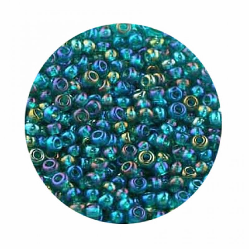 Rocailles peridot Rainbow 2,6mm 17g Dose