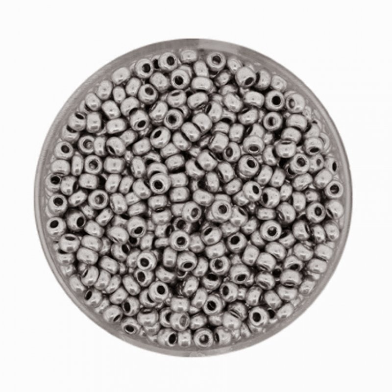 Rocailles platin metallic 2,6mm 17g Dose