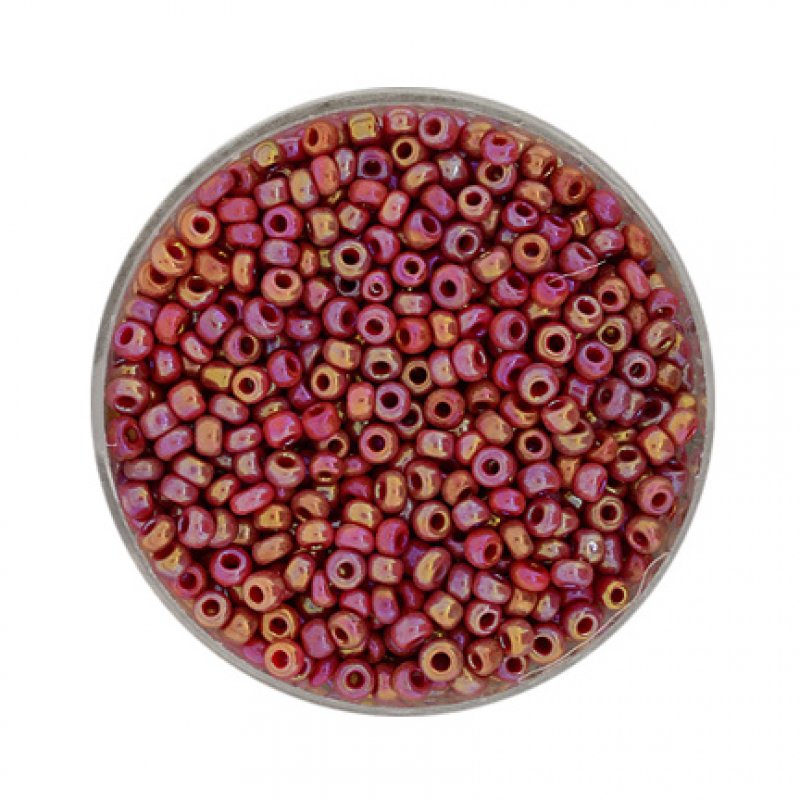 Rocailles rosenrot AB 2,6mm 17g Dose