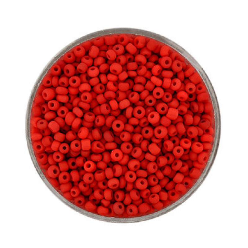 Rocailles 2,6mm rot matt 17g Dose