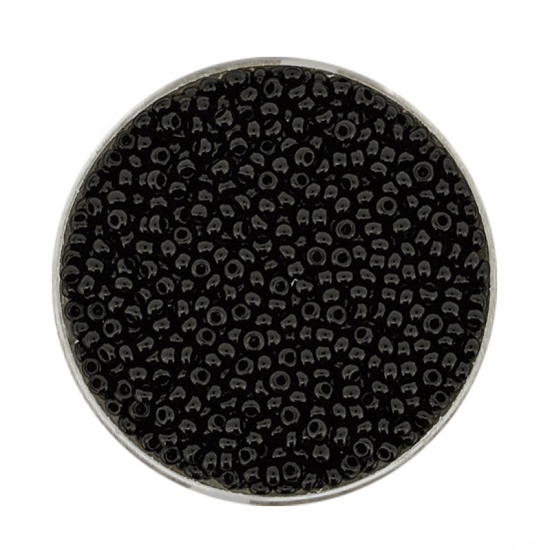 Rocailles schwarz satt 2,6mm 17g Dose