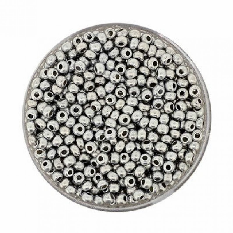 Rocailles silber metallic matt 4,5mm 17g Dose