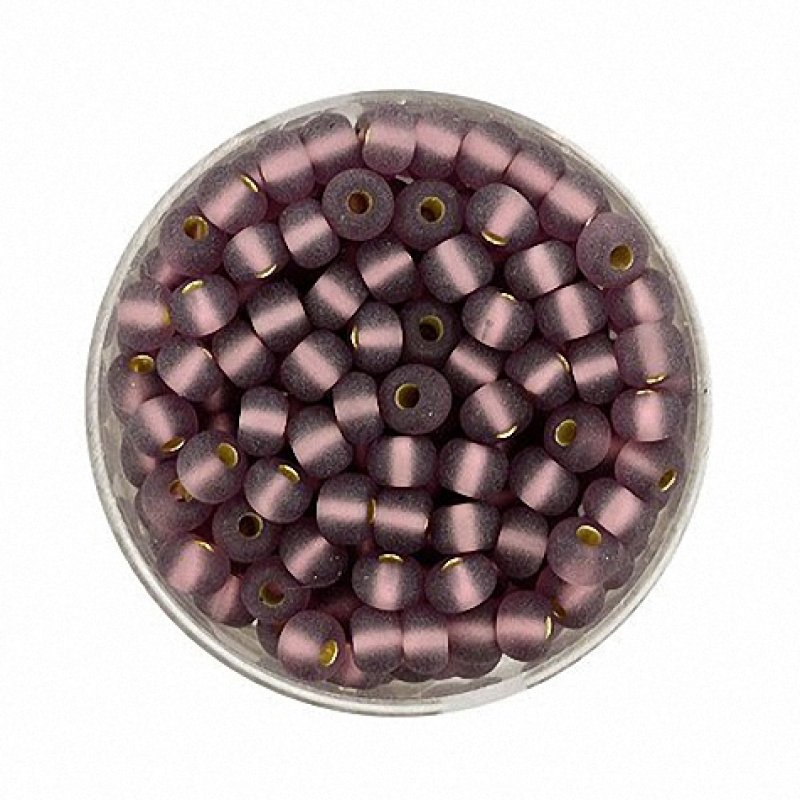 Rocailles amethyst Silbereinzug matt 4,5mm 17g Dose