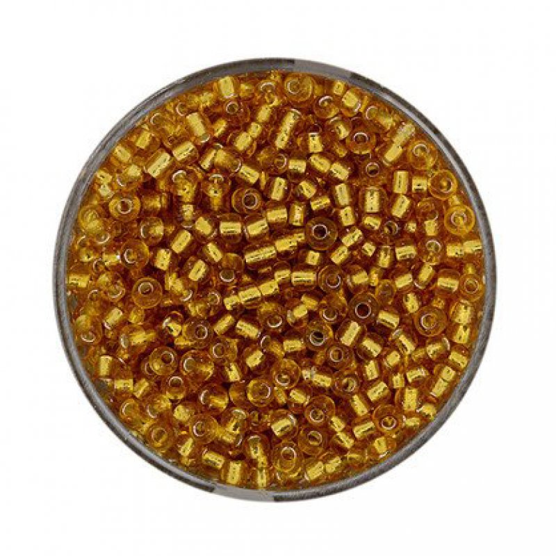 Rocailles 2,6mm topas Silbereinzug 17g Dose