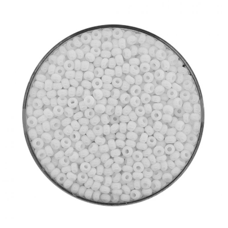 Rocailles 2,6mm weiß satt 17g Dose