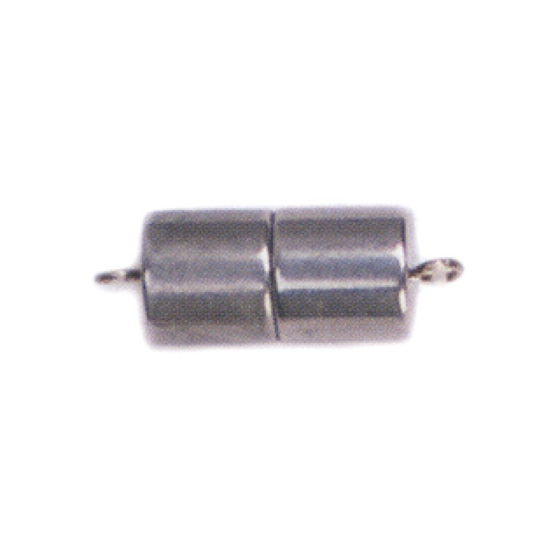 Magnetverschluss Walzenform 10mm Alu silber