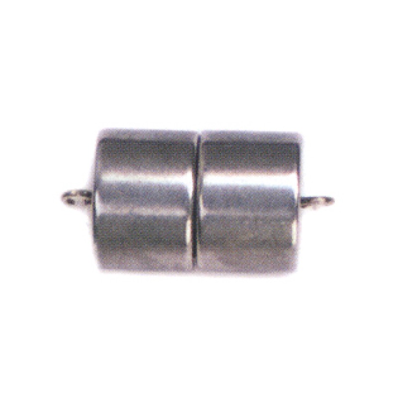 Magnetverschluss Walzenform 14mm Alu silber