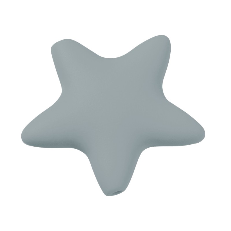 Silikonstern grau 4cm