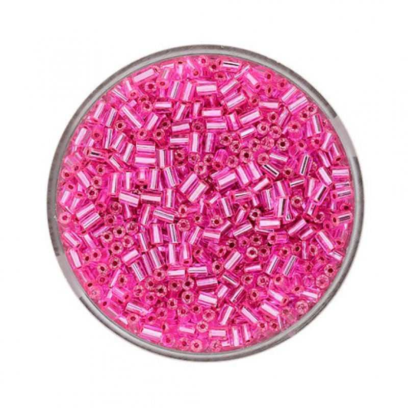 Stiftperlen rosa Silbereinzug 2mm Dose