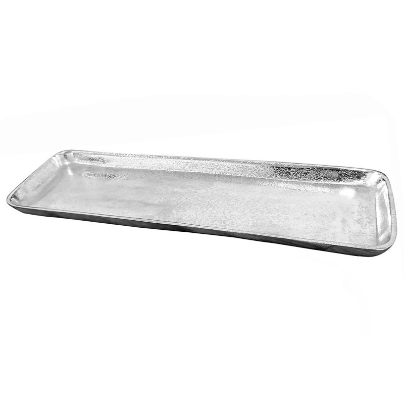Dekotablett Aluguss silber 40cm