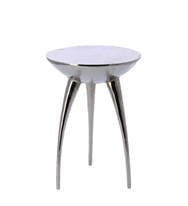 Beistelltisch Aluguss silber Ø 38cm