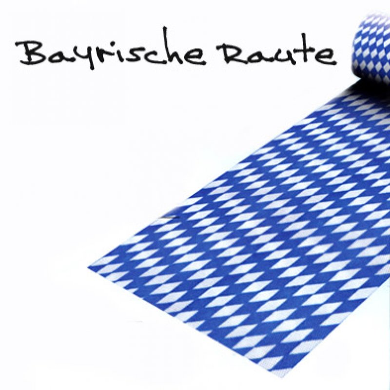 Tischband Bavaria blau weiß 20cm