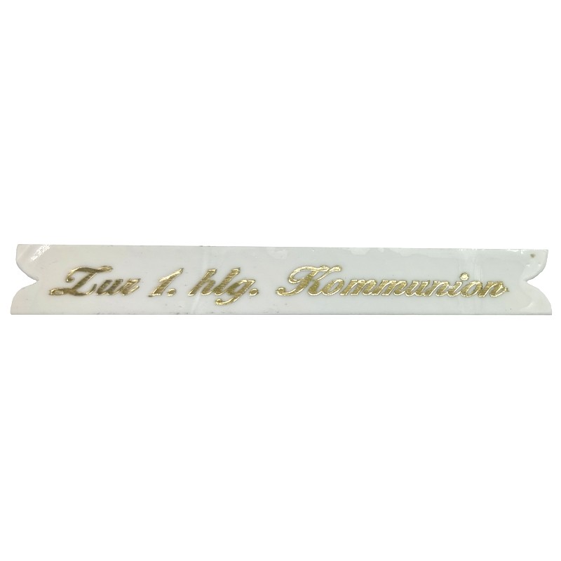 Wachsdekor Zur Kommunion gold 9cm