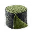 Filzband 15cm zweifarbig grau-grün