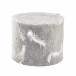 Filzband 15cm grau mit Federn