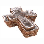 Pflanzkreuz Rattan 47/40cm 2er Set