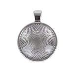 Anhänger für Cabochon 25mm silber