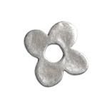 Metallperle Blume 30mm silber